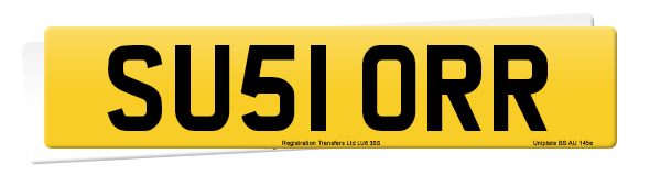 Registration number SU51 ORR